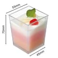 Miniatyrbild 2 av 2: Plastmuggar för desserter Fyrkantig kopp 170 ml/25 st. koppar