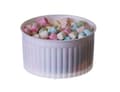 Miniatyrbillede 1 af 2: Plastik dessertbægre Stribet bæger 120ml/25 stk. HVID
