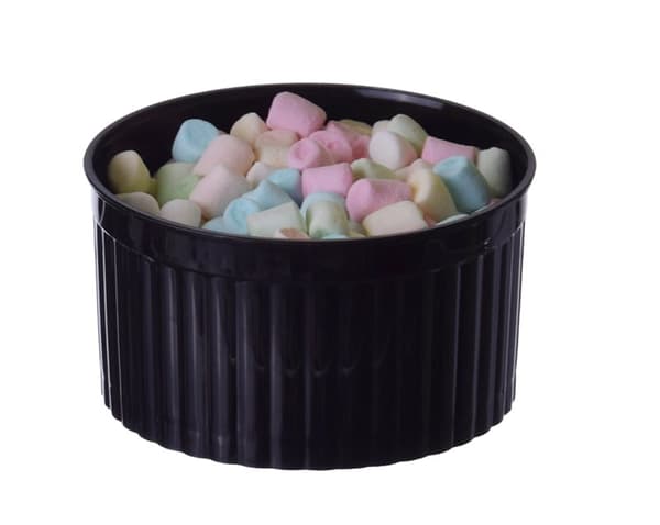 Plastmuggar med dessertmönster Randig mugg 120ml/25 st SVART