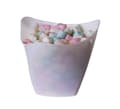 Miniatyrbillede 1 af 2: Plastik dessertbægre med drejekant HVID 170ml/25 stk.
