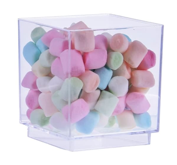 Mini Cube plastikkrus 70ml/25 stk. kopper (1)