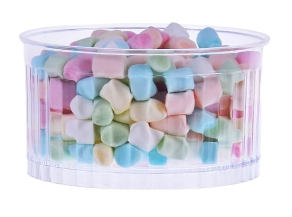 Plastik dessertkopper Stribet kop 120ml/25 stk. kopper
