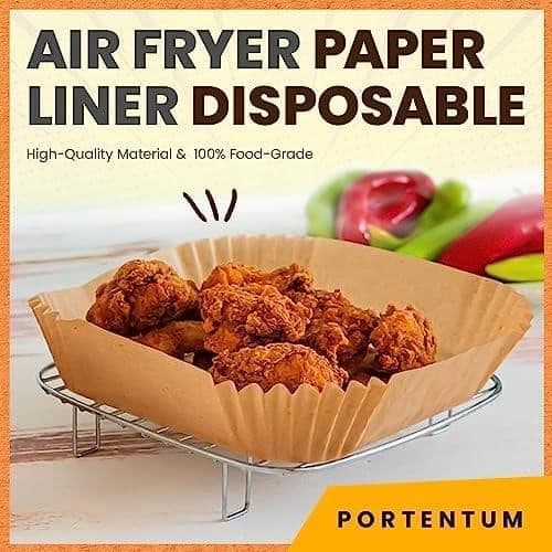 Airfryer bakpapper - PORTENTUM - 16 x 24 cm - Livsmedelsklassat BPA-fritt