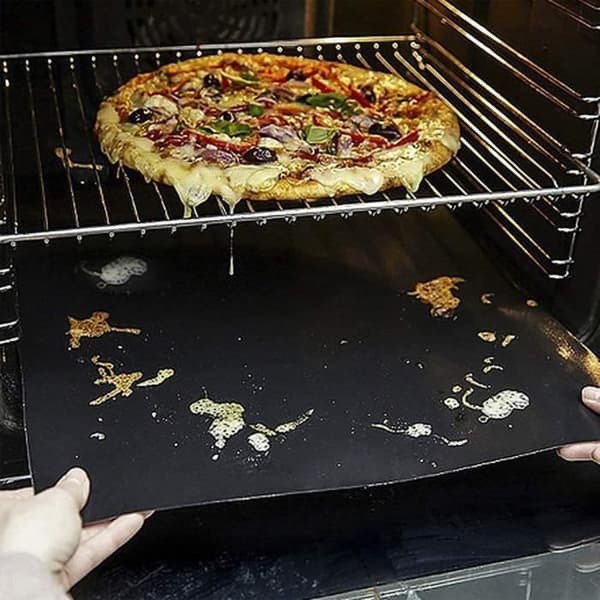 Set med 5 Tåliga Grillskydd BBQ Återanvändbara Bakplåtar 40 33CM Non-stick för Gas- och Elektriska Grillar