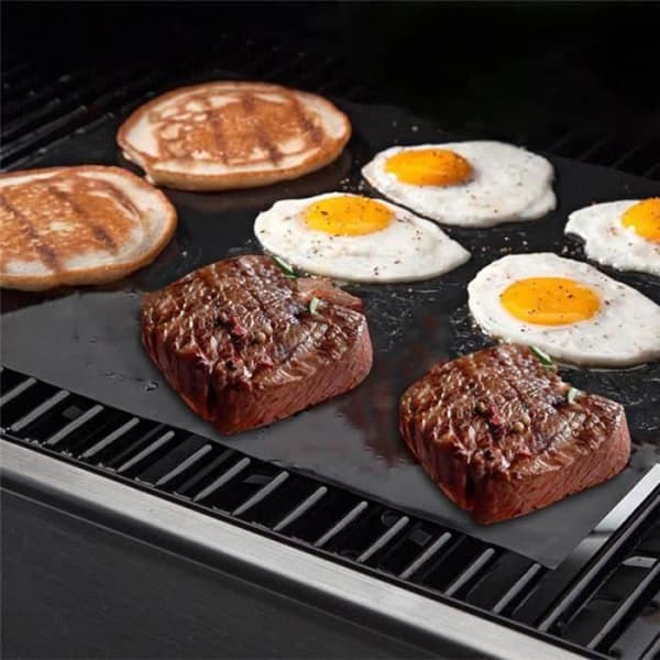 BAKPLÅT - UGNMATTA - KOCKTAVLA 5 st Set Återanvändbar Barbecue Grillmatta Pad Platta Värmeplatta Portabel