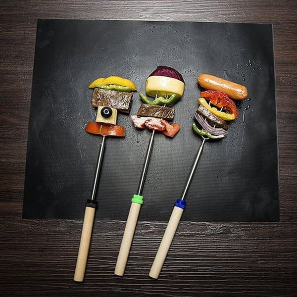Återanvändbart non-stick grillmatta, 33x40Cm, 0.2Mm tjocklek, skyddslakan för BBQ