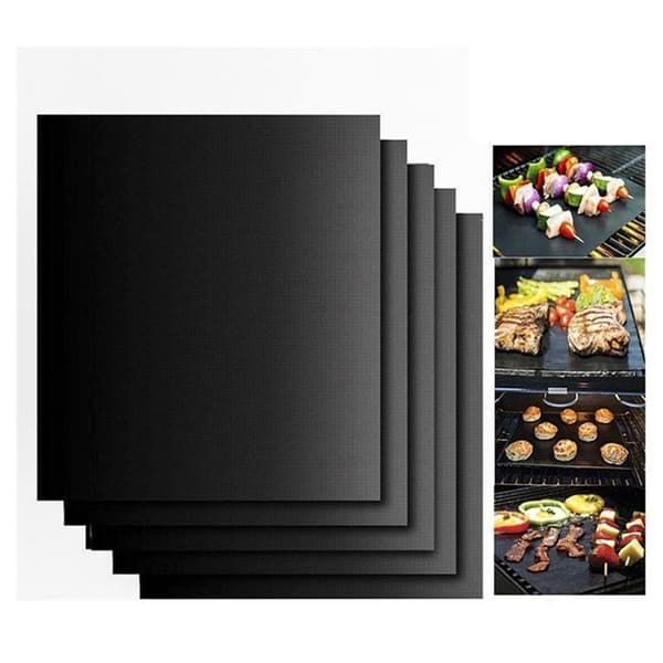 Återanvändbart non-stick grillmatta, 33x40Cm, 0.2Mm tjocklek, skyddslakan för BBQ