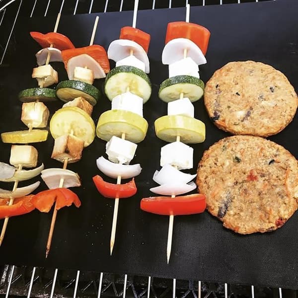 5X Grillmatta för BBQ Non-stick Teflon Ugnsbeklädnad Återanvändbar Grill