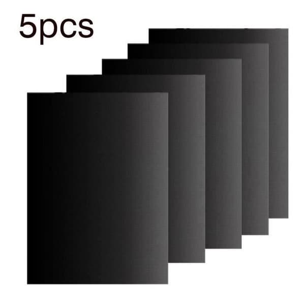 Set med 5 BBQ- och ugnsbakmattor - 40cm*33cm BBQ non-stick-plåtar och återanvändbara bakplåtar