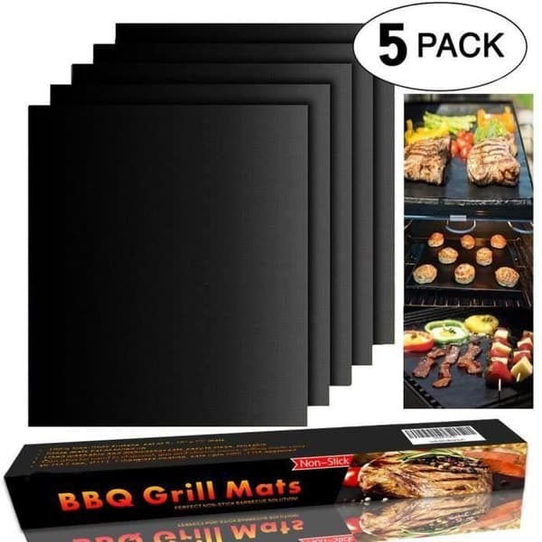 GOBRO 5PCS/set Grill- och Ugnsplåtar - 40cm*33cm Non-stick BBQ-ark och Återanvändbara Bakplåtar