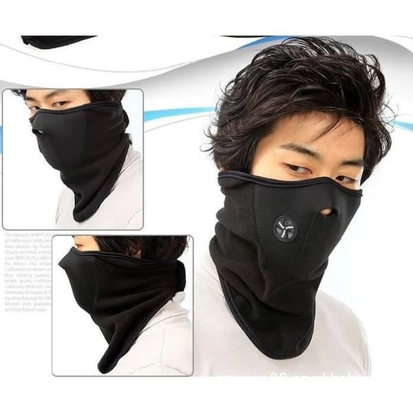 Skidmask - Unisex - Svart - Neopren - Fleecefoder - Medium Storlek 54*28cm