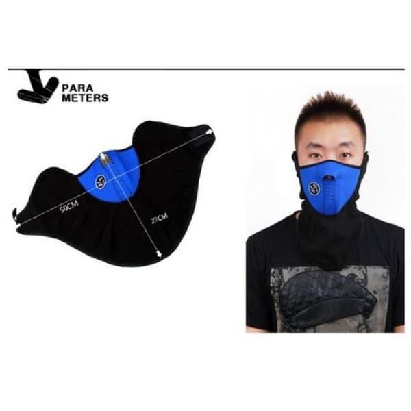 Nackvärmare balaclava motorcykel skoter nosskydd ski sport kall damm skydd andas Blå