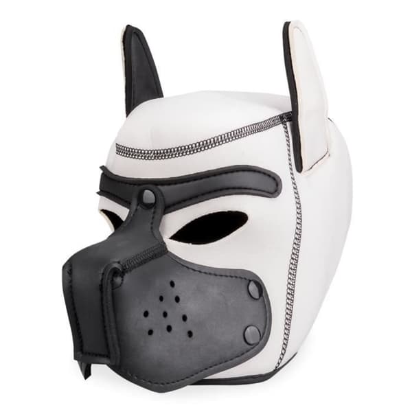 Puppy Play Kinky Colorful Head Neopren Hundhuva Vit