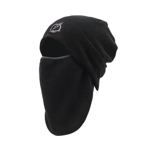 INF Fleece Balaclava Ansigtsmaske - Vinterhue og Halsvarmer Sort0