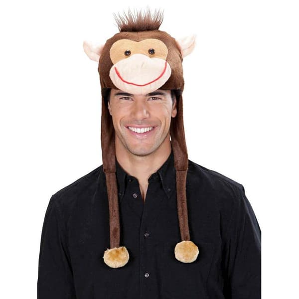 Vuxen plysch apa hatt