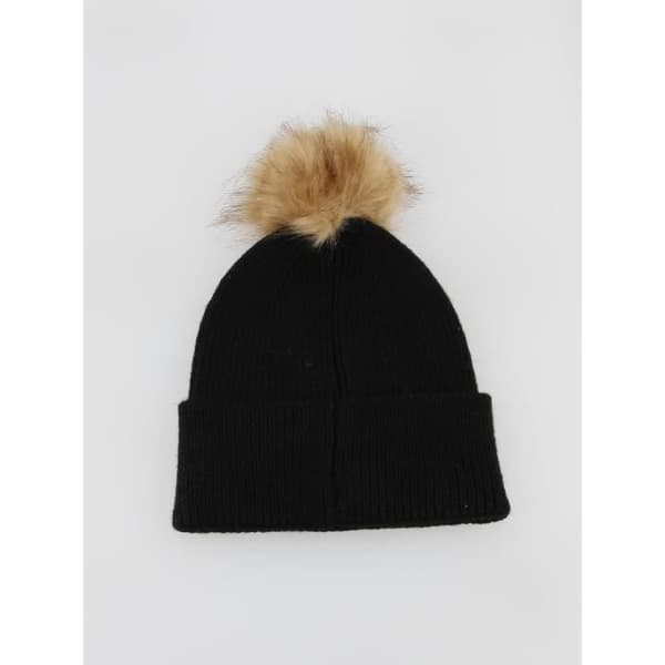 Pompom mössa Pcbina ullhuva m. fold up noos bc - Pieces Unique Black