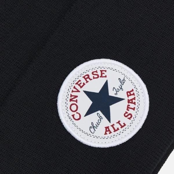 Huvtröja - Converse - Svart - 100% Polyester - En storlek - Unisex