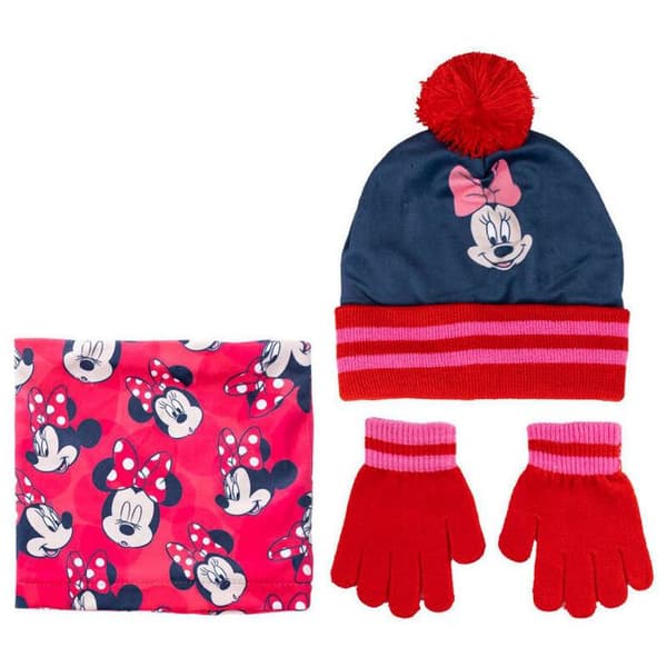 Tillbehörsset - Cerda - Disney Minnie - Mössa, handskar, halsduk - Rosa - Vinter