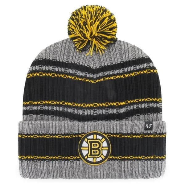 Stickad vintermössa - 47 Brand - REXFORD Boston Bruins - Vit, Svart och Gul - Vuxen Man