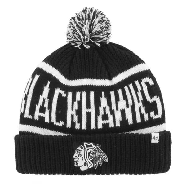 Tröja - 47 Brand - CALGARY Chicago Blackhawks svart - Vuxen Man - 100% akryl - Höst / Vinter