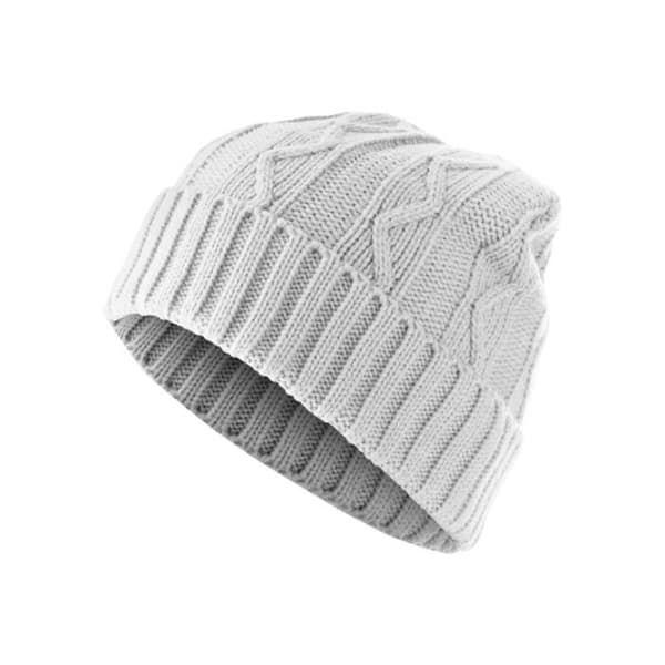 Huva - MSTRDS - Kabelklaff - Vit - 100% Polyakryl - Fodrad med fleece