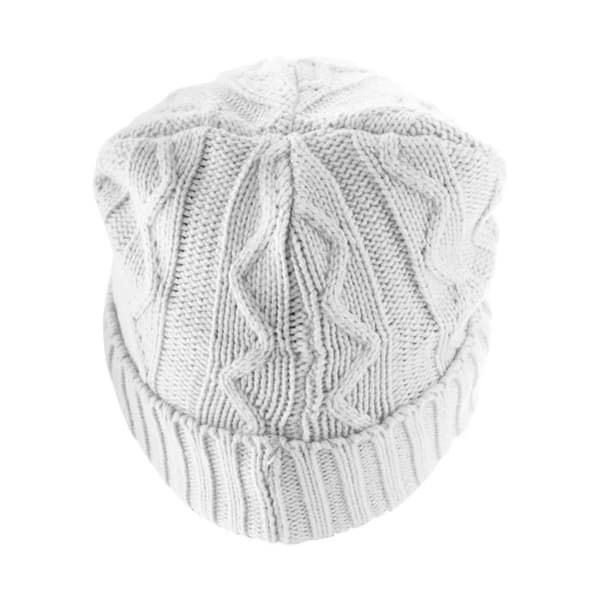 Huva - MSTRDS - Kabelklaff - Vit - 100% Polyakryl - Fodrad med fleece