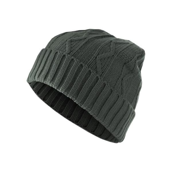 Huva - MSTRDS - Kabelplatta - Mörkbrun - 100% Polyakryl - Fodrad med fleece