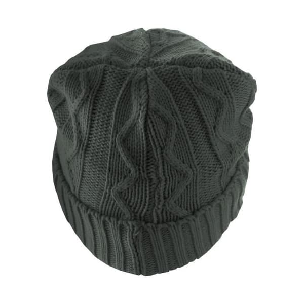 Huva - MSTRDS - Kabelplatta - Mörkbrun - 100% Polyakryl - Fodrad med fleece