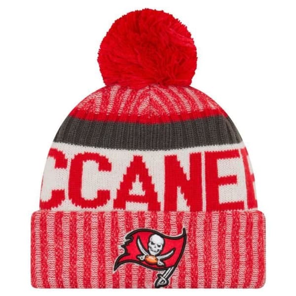 Hatt - New Era - NFL SIDELINE 2017 - Tampa Bay Buccaneers - Röd - Fleecefoder - 100% akryl