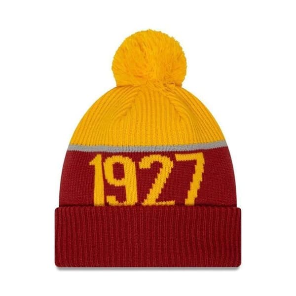 AS Roma Sport Pompom Hat New Era One Size Mörkröd Gul