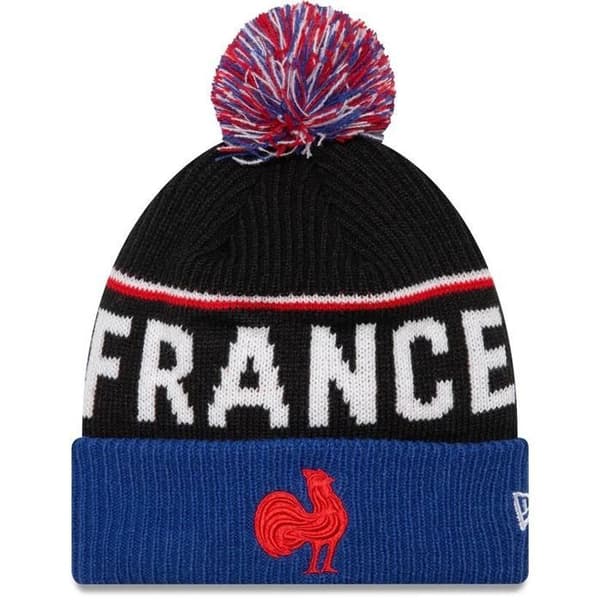 Mössa med pompom Sport Fédération Française De Rugby New Era One Size Svart Blå