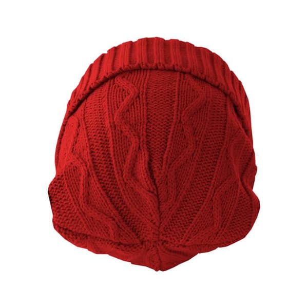 huva - MSTRDS - kabelflik - röd - 100% polyakryl - unisex - höst/vinter
