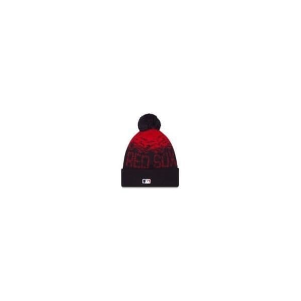 MLB Bonston röd Sox mössa med pompom New Era Sport Knit Navy