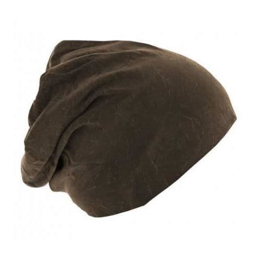 MASTERDIS Stonewashed Long Brown Jersey Beanie URBAN CLASSICS