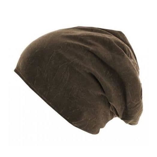 MASTERDIS Stonewashed Long Brown Jersey Beanie URBAN CLASSICS