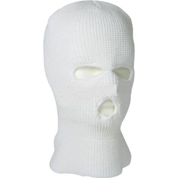 3-håls balaclava - MIL-TEC - Vit balaclava - 100% polyakryl - One size - Vinter