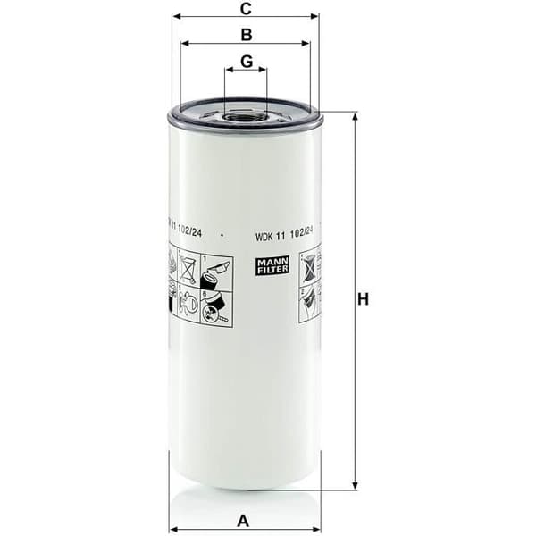 MANN-FILTER Wdk 11 102/24 Bränslefilter