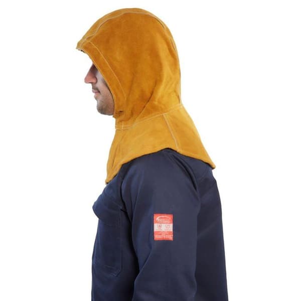 Läderhuva - Portwest - Svetsare - Orange - Huvud- och nackskydd - Standard EN ISO 11611 Klass 2