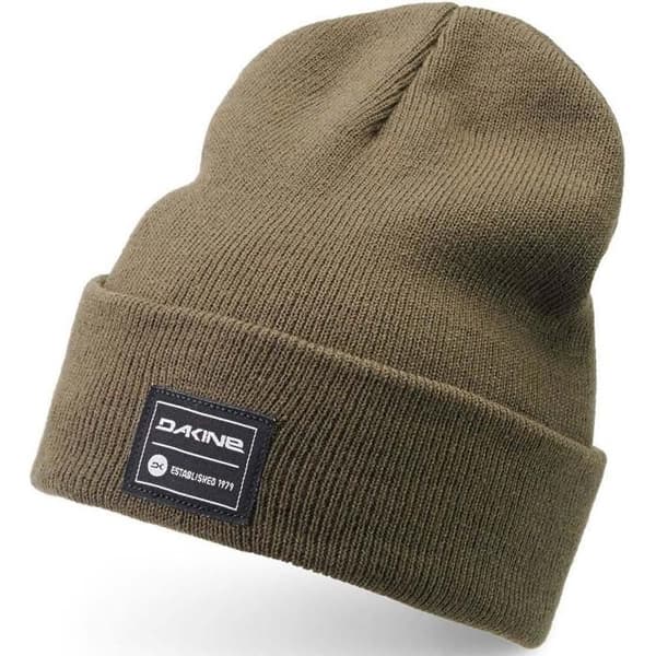 Bonnet - Dakine - Cutter - Revers hög - Tunn akrylstickning - Mörk olivfärg