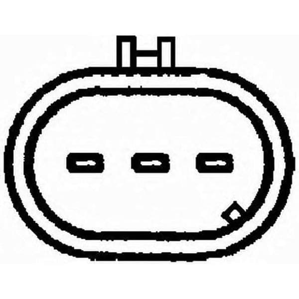Sensor - HELLA - 6PU 009 121-321 - Svart - 3-polig - Kamaxel