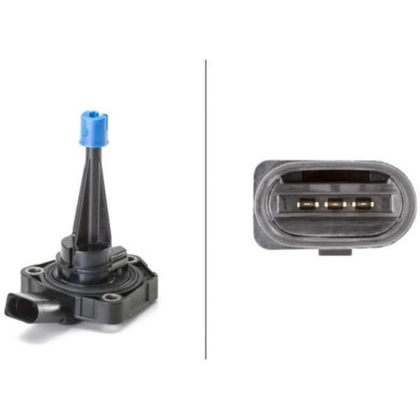 Oljebehållarnivåsensor - HELLA - 6PR 013 680-071 - 3-polig - Elektronik - Svart