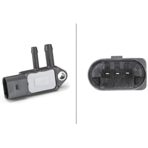 Trycksensor - HELLA - 6PP 009 409-231 - Svart - 3-polig - Skruvad neråt