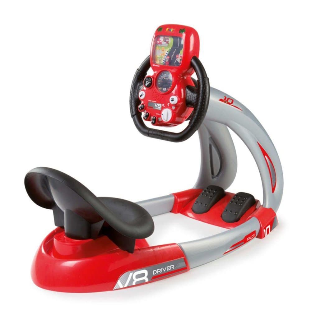 Smoby Åksimulator Pilot V8 röd och svart 370206