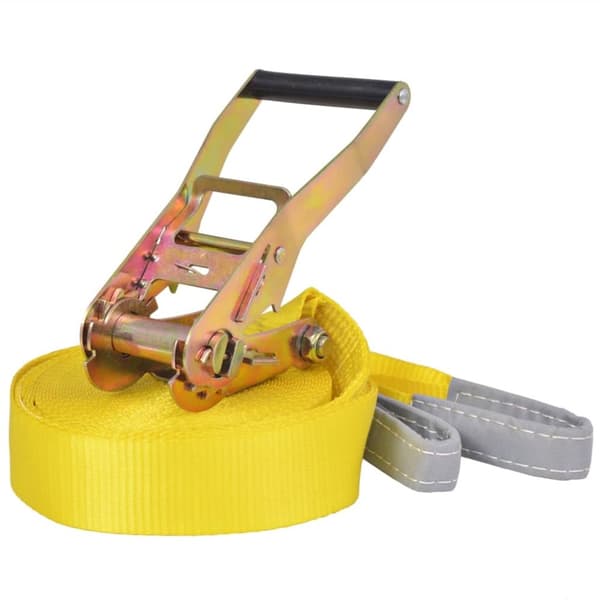 vidaXL slackline 15 m x 50 mm 150 kg gul
