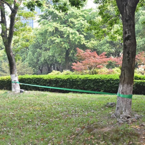 vidaXL slackline 15 m x 50 mm 150 kg grøn
