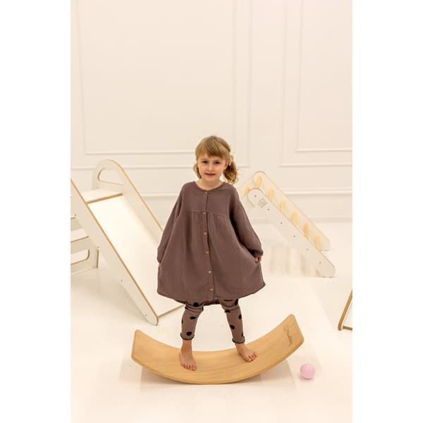 MeowBaby Balancebræt til Børn, Balance Board med Filt, Orange