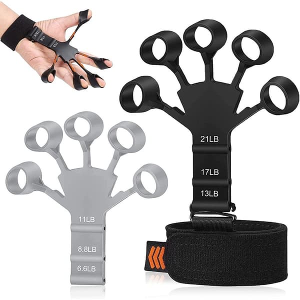 Finger Strengthener Finger Exerciser 3 Resistant Level 2-Pack