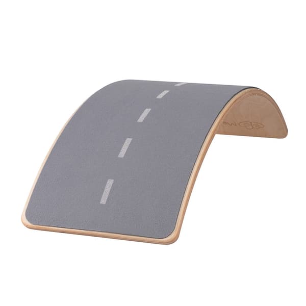 MeowBaby Balancebræt til Børn, Balance Board med Filt, Motorvej Grå