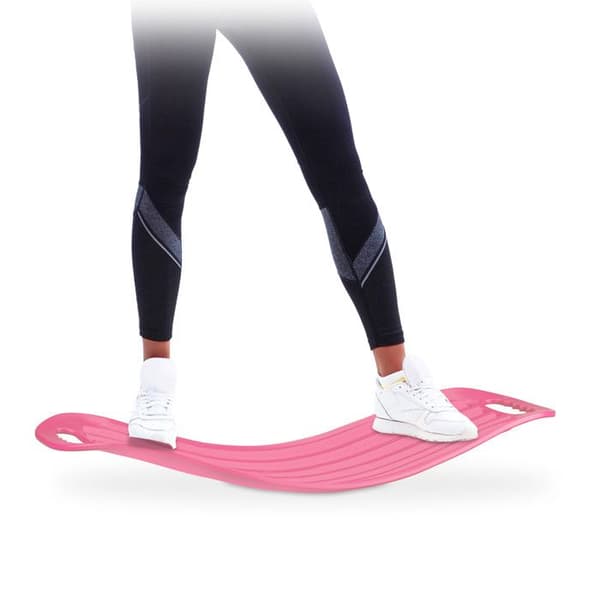 Relaxdays balansbräda Twist Board balansbräda träning fitness muskler mage ben 150 kg, rosa