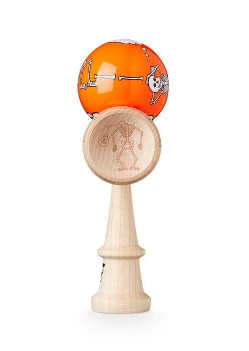 Kendama KROM x JODY BARTON Skeletons Orange - KROM märke - Huvudfärg Vit